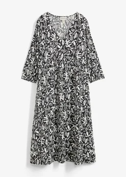 Vestido midi de viscosa fluida