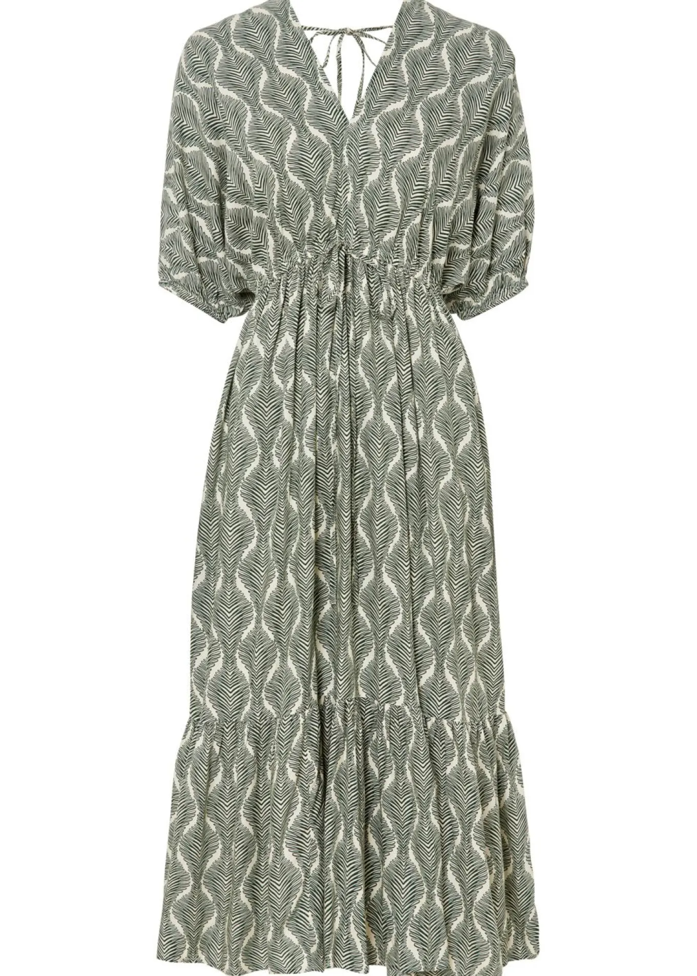 Vestido midi de viscosa fluida