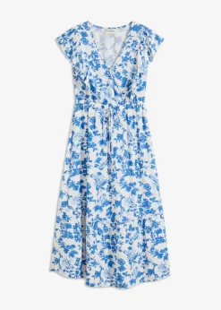 Vestido midi de viscosa fluida