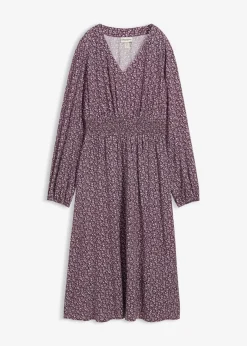 Vestido midi de viscosa fluida