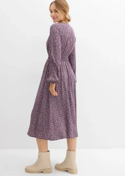 Vestido midi de viscosa fluida