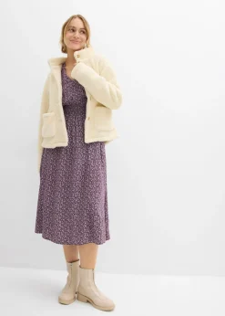 Vestido midi de viscosa fluida
