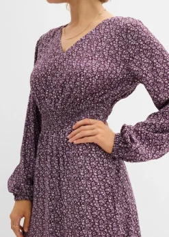 Vestido midi de viscosa fluida