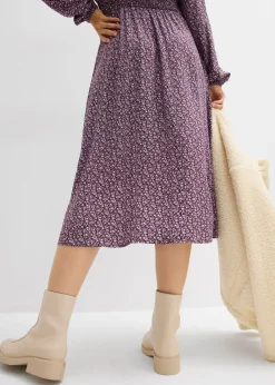 Vestido midi de viscosa fluida