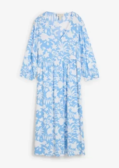 Vestido midi de viscosa fluida