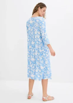 Vestido midi de viscosa fluida