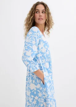 Vestido midi de viscosa fluida
