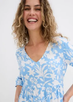 Vestido midi de viscosa fluida