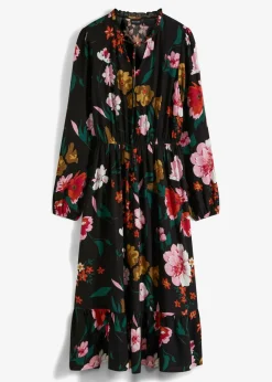 Vestido midi de viscosa fluida