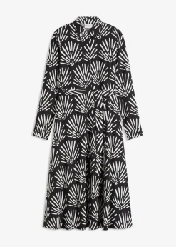 Vestido midi de viscosa fluida