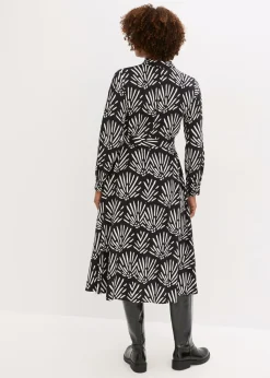 Vestido midi de viscosa fluida