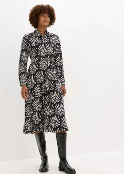 Vestido midi de viscosa fluida