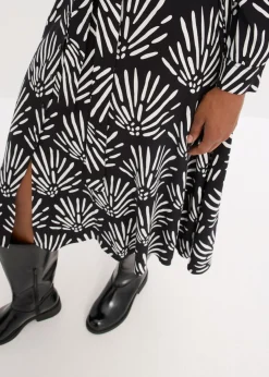 Vestido midi de viscosa fluida