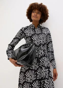 Vestido midi de viscosa fluida
