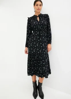 Vestido midi de viscosa pura