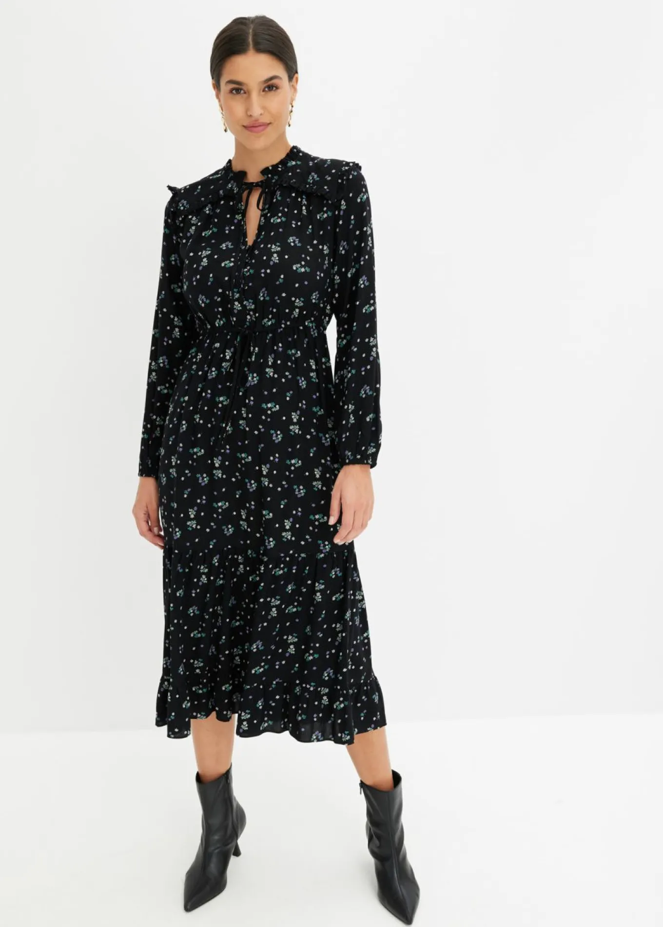 Vestido midi de viscosa pura