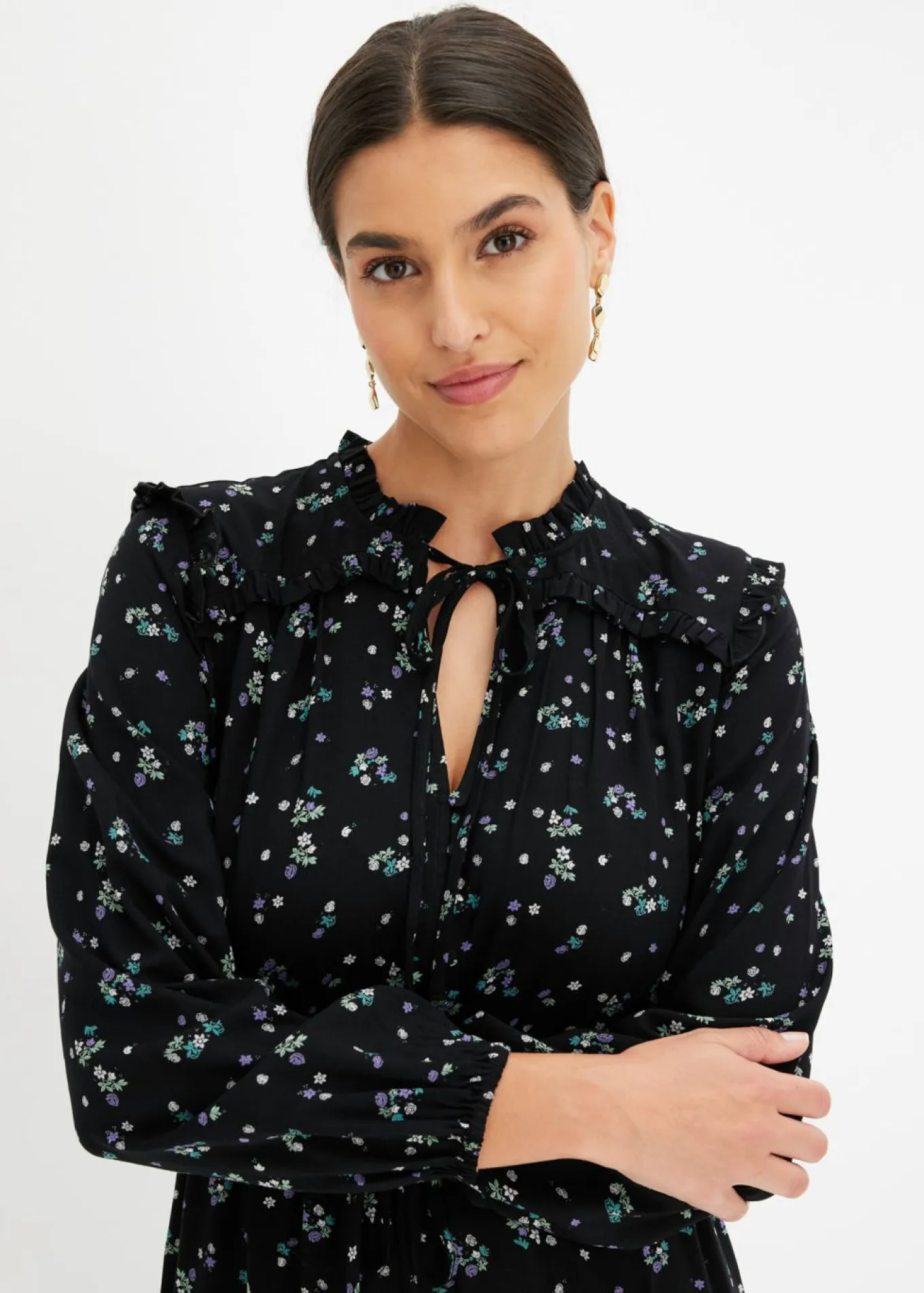 Vestido midi de viscosa pura