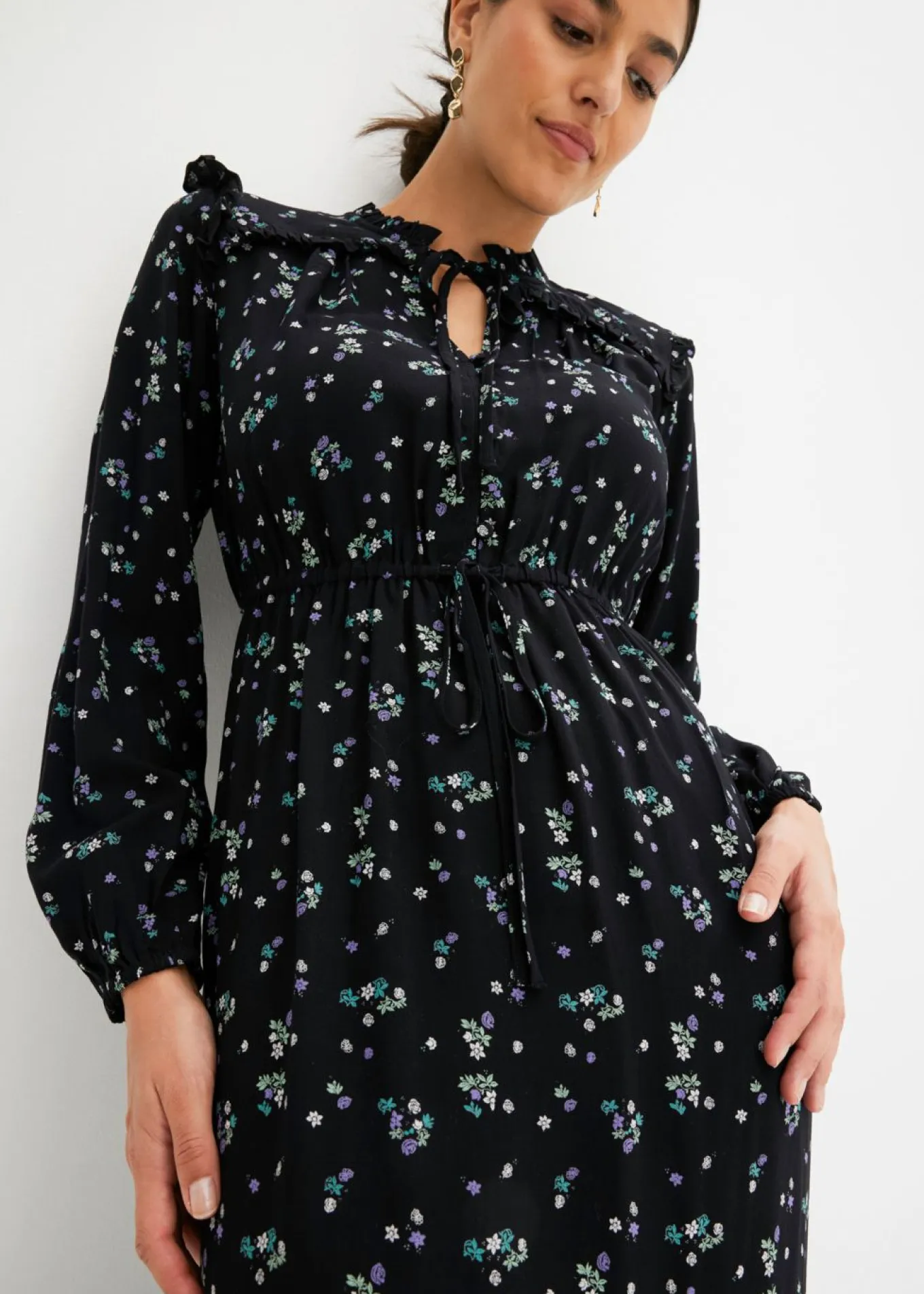 Vestido midi de viscosa pura