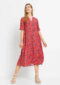 Vestido midi de viscosa pura