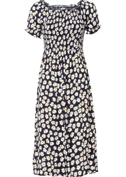 Vestido midi de viscosa pura