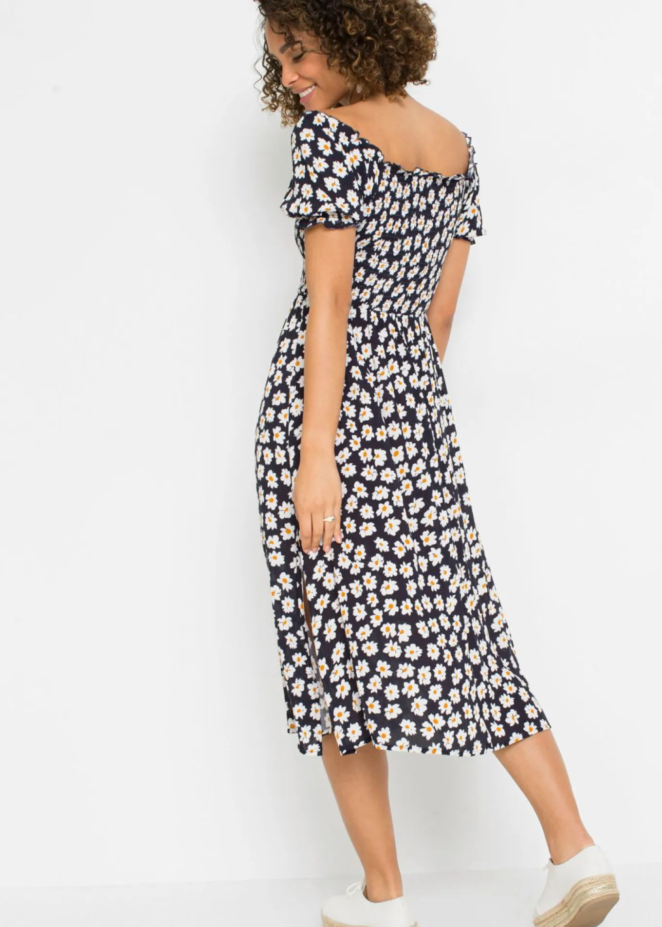 Vestido midi de viscosa pura