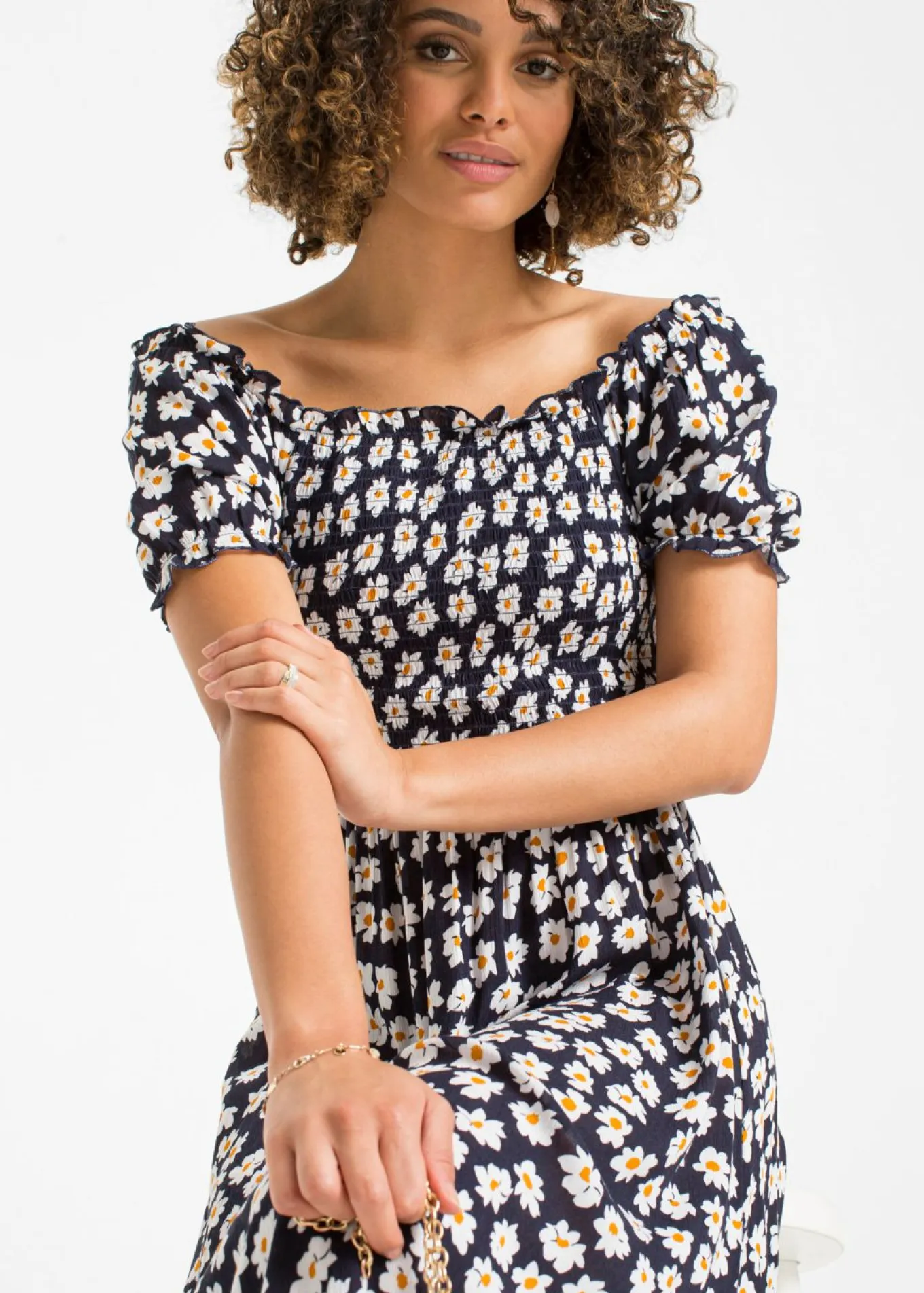 Vestido midi de viscosa pura