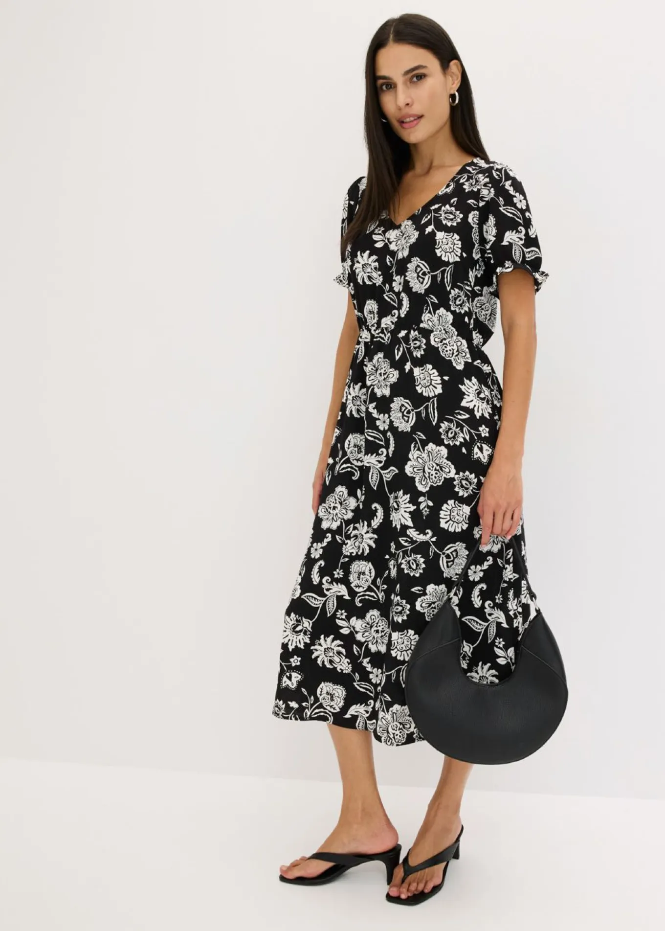 Vestido midi estampado