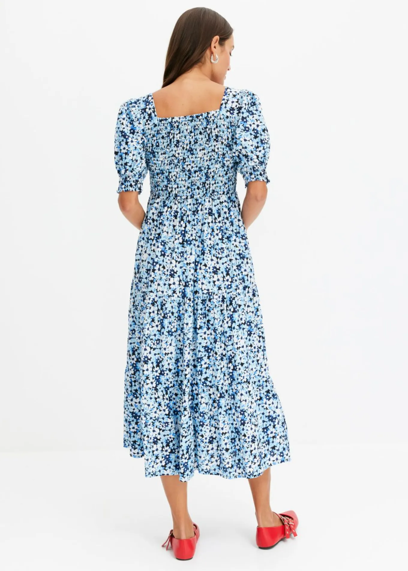 Vestido midi estampado