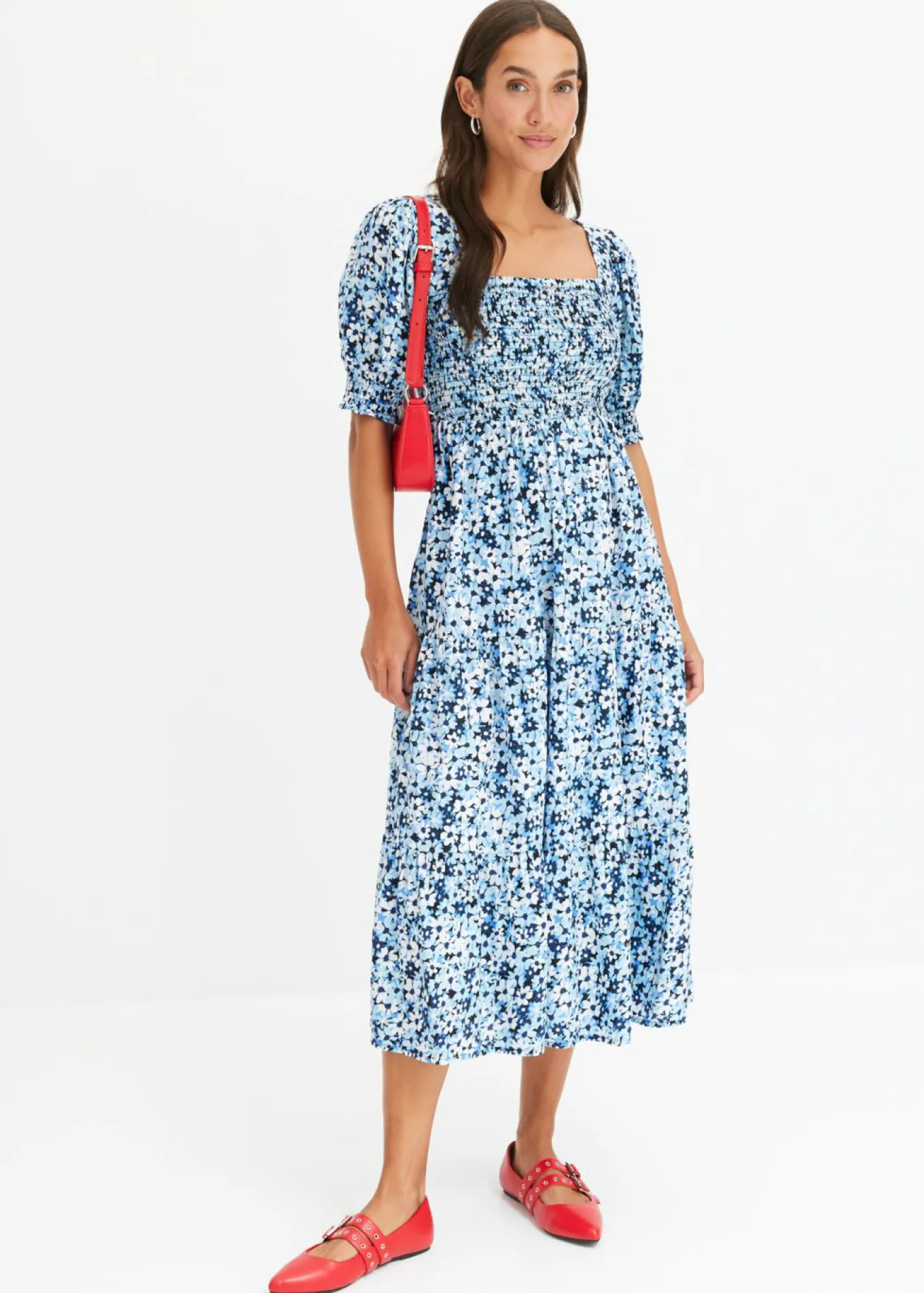 Vestido midi estampado