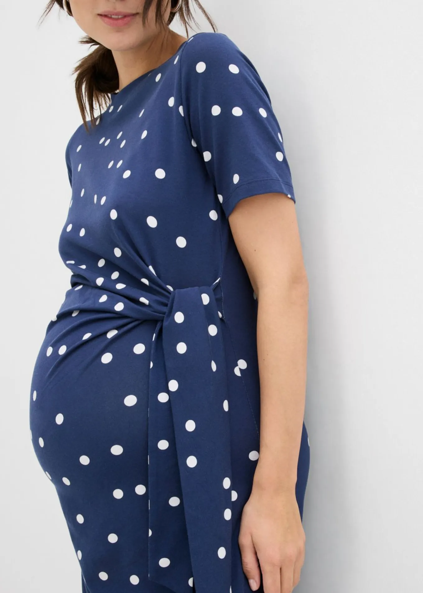 Vestido midi premamá de punto de algodón orgánico