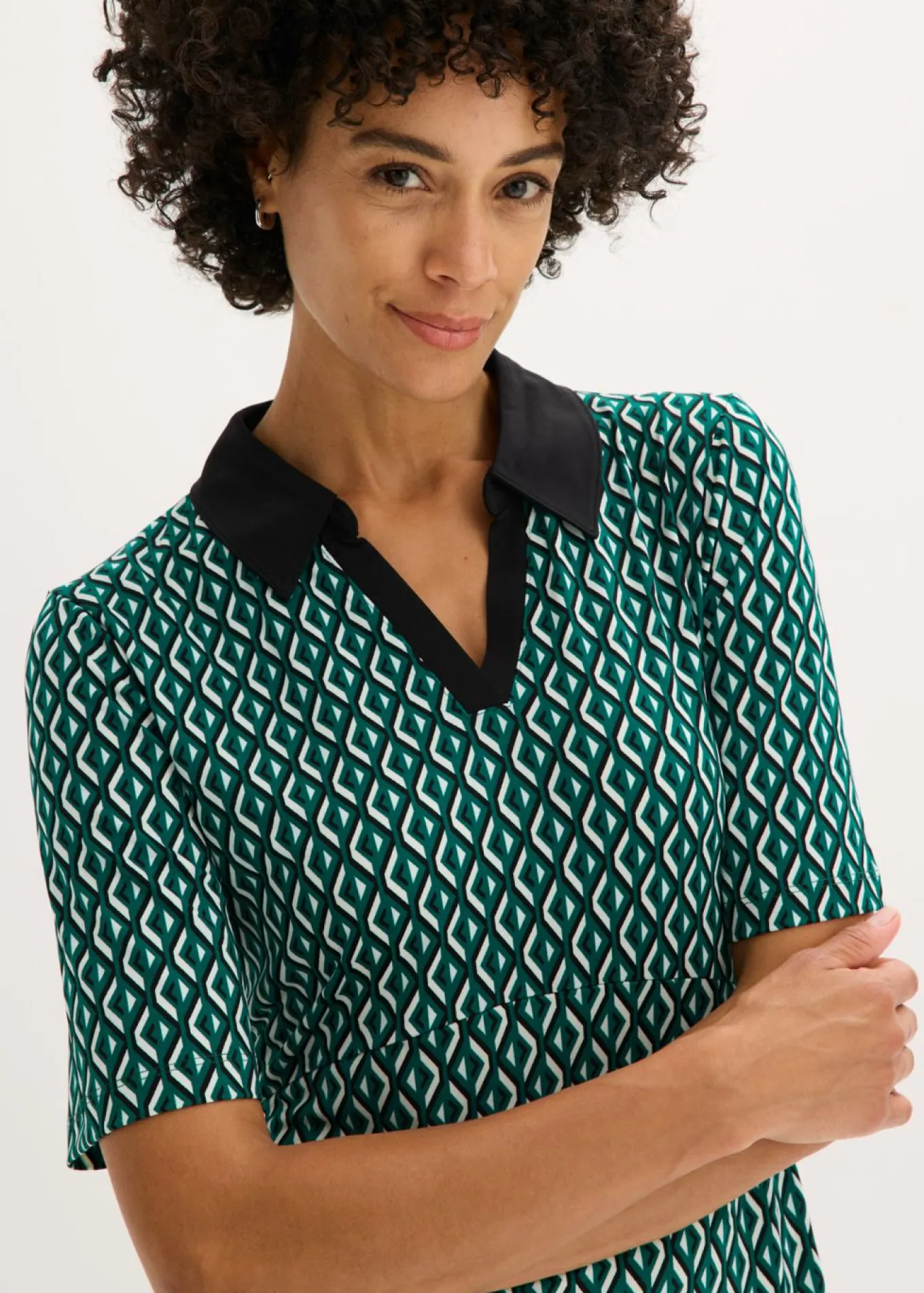 Vestido midi tipo polo