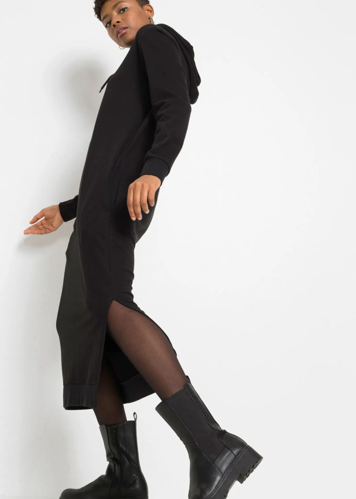 Vestido midi tipo sudadera