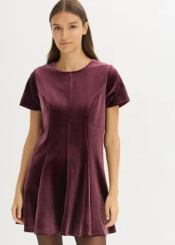 Vestido mini de terciopelo suave