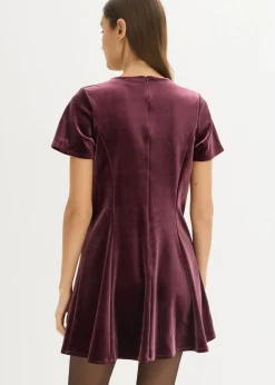 Vestido mini de terciopelo suave