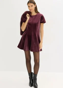 Vestido mini de terciopelo suave