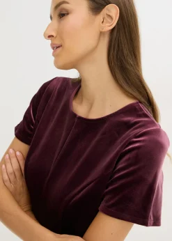 Vestido mini de terciopelo suave
