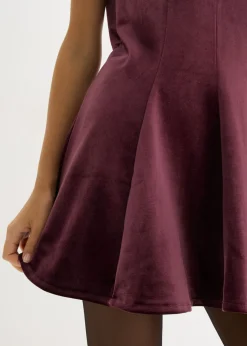 Vestido mini de terciopelo suave