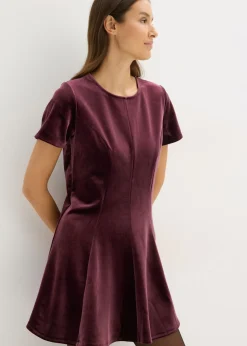 Vestido mini de terciopelo suave