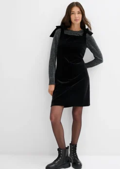 Vestido mini de terciopelo suave
