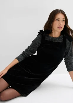 Vestido mini de terciopelo suave
