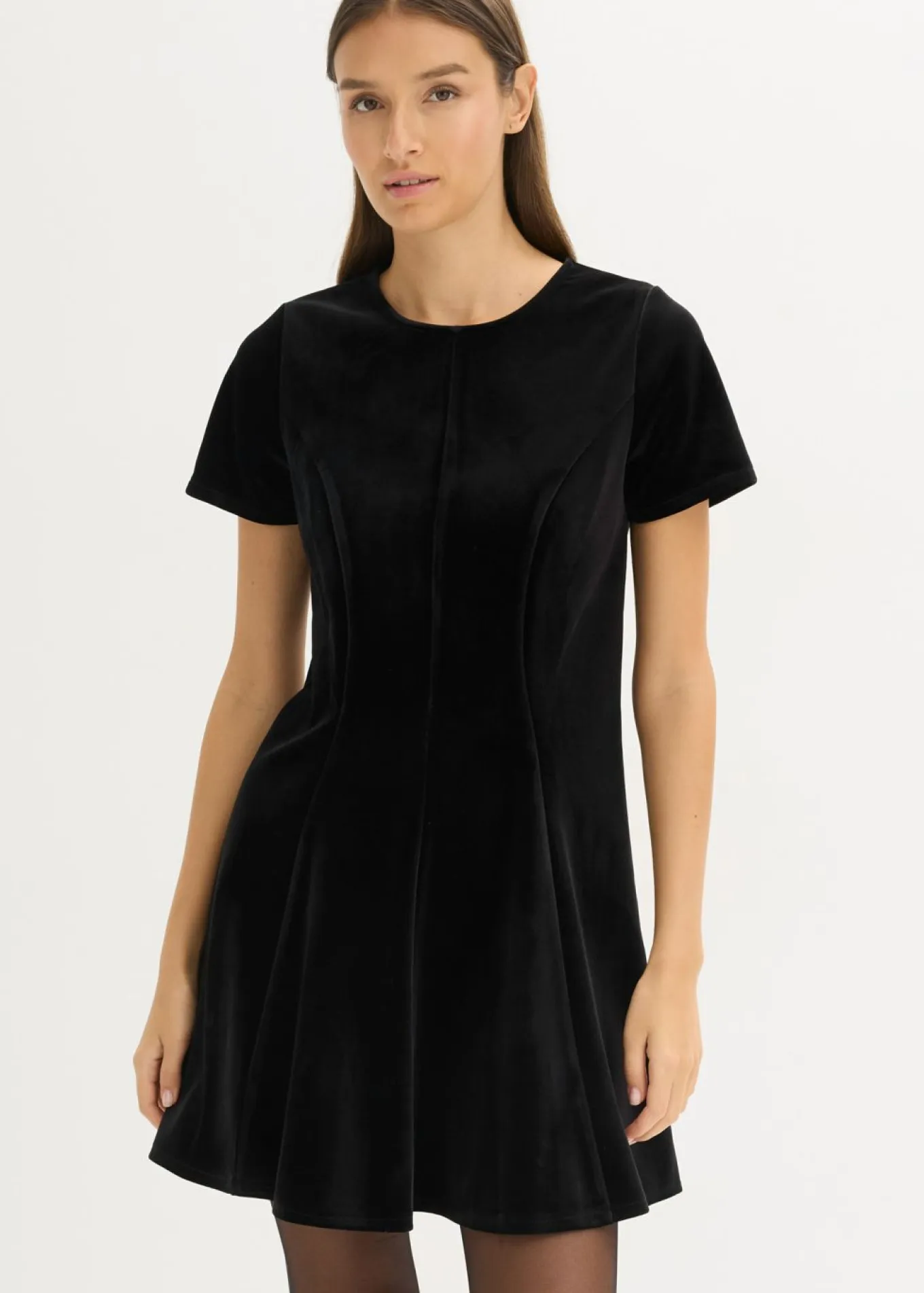 Vestido mini de terciopelo suave