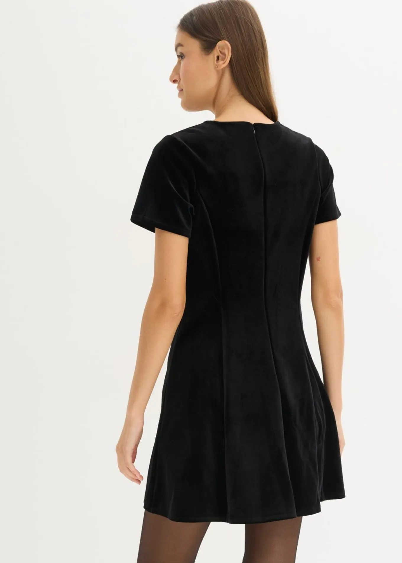 Vestido mini de terciopelo suave