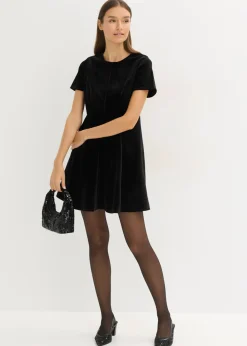 Vestido mini de terciopelo suave