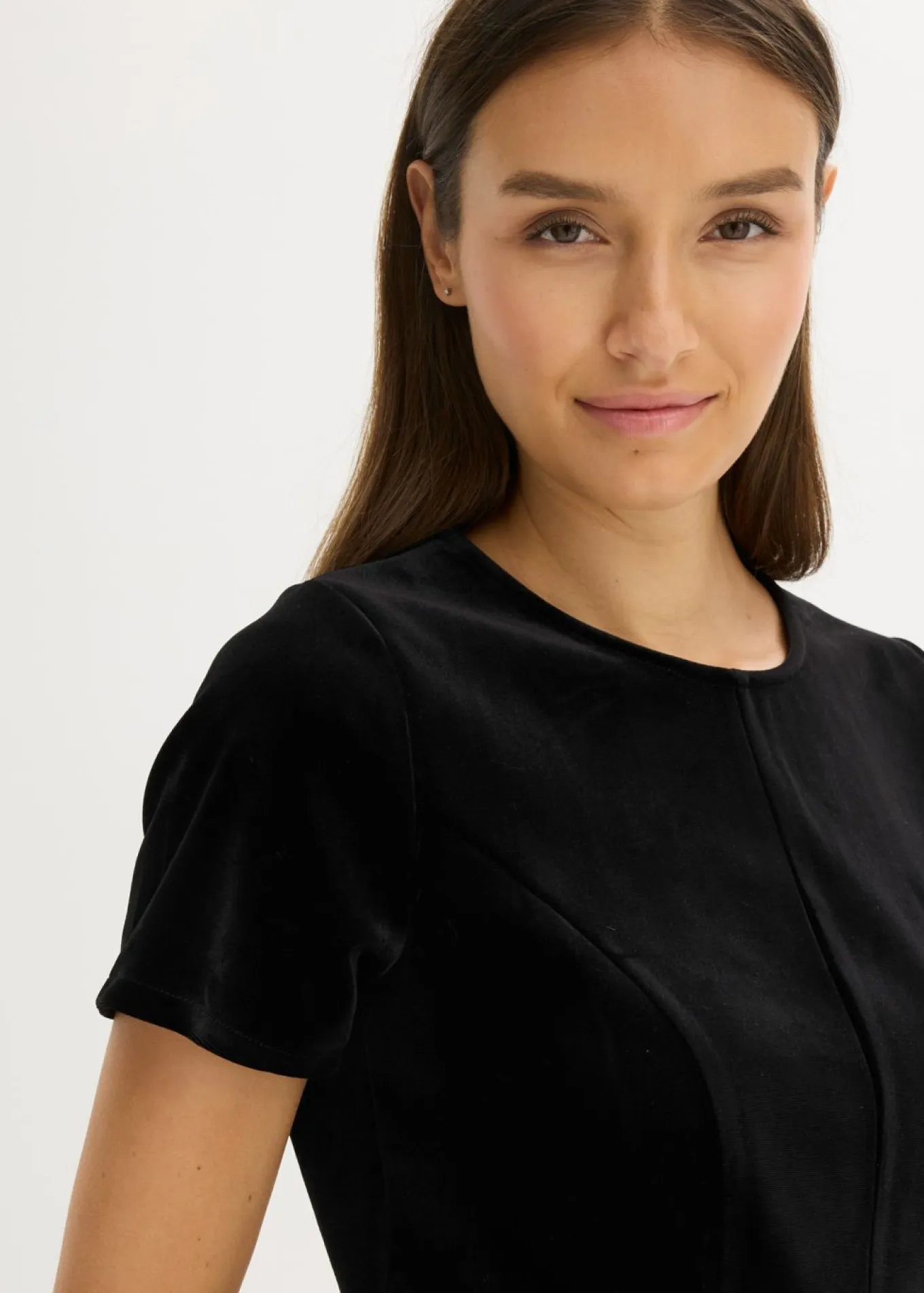 Vestido mini de terciopelo suave