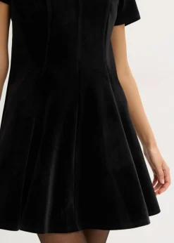 Vestido mini de terciopelo suave