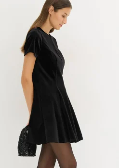 Vestido mini de terciopelo suave