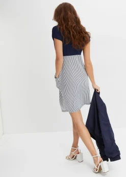 Vestido peplum con lazo en la cintura