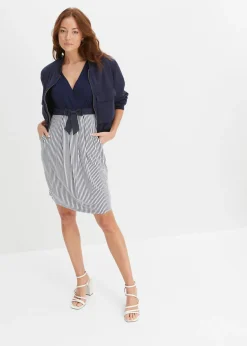 Vestido peplum con lazo en la cintura