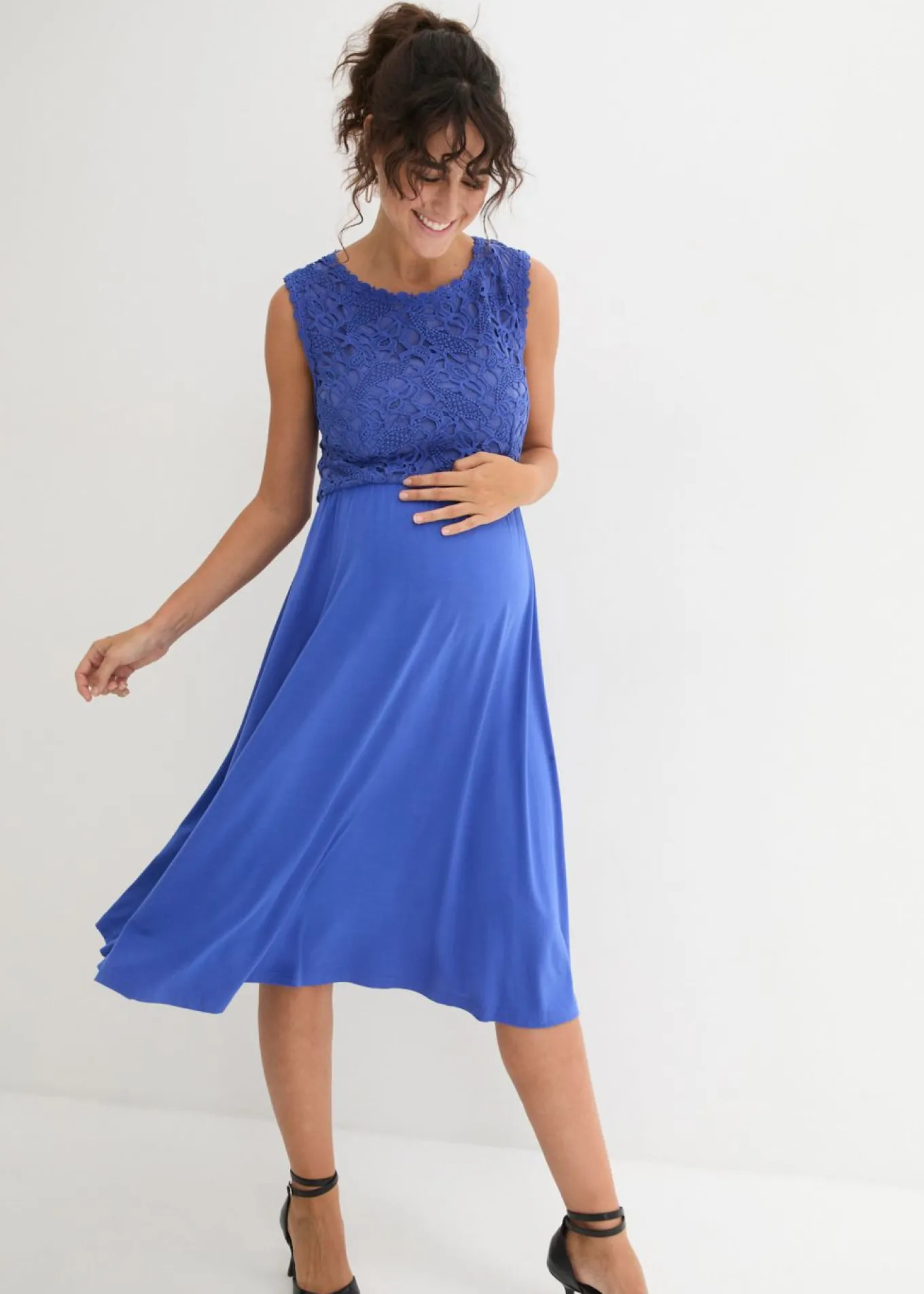 Vestido premamá con encaje de punto