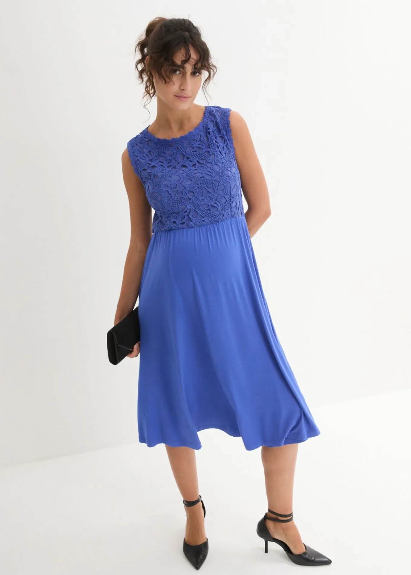 Vestido premamá con encaje de punto